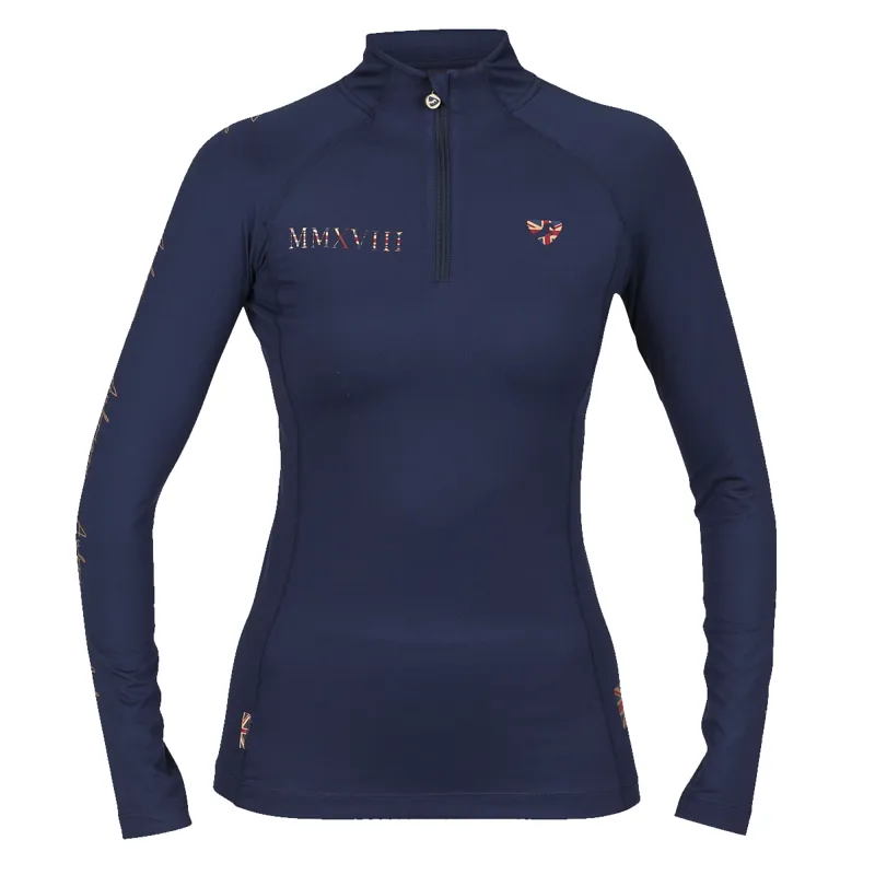 Aubrion Team Long Sleeve Base Layer - Navy Blue
